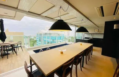 Cobertura com 4 dormitórios à venda, 255 m² por r$ 11.000.000,00 - riviera de são lourenço - bertioga/sp
