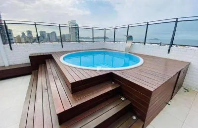 Cobertura com 3 dormitórios à venda, 147 m² por r$ 1.190.000,00 - enseada - guarujá/sp
