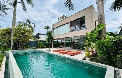 Casa com 6 suítes para alugar, 750 m² por mês - riviera de são lourenço - bertioga/sp