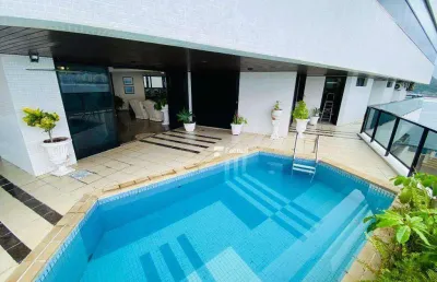 Apartamento a venda no guarujá - alto padrão com lazer privativo e vista deslumbrante para o mar.