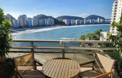 Apartamento à venda de frente para o mar com 3 quartos (2 suítes), 140 m², na praia das astúrias – guarujá/sp.