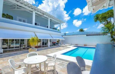 Casa com 5 dormitórios, 422 m² - venda por r$ 3.000.000,00 ou aluguel por r$ 18.000,00 - acapulco - guarujá/sp