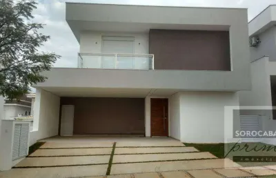 Sobrado com 3 dormitórios à venda, 280 m² por r$ 1.410.000 - condomínio mont blanc - sorocaba/sp, próximo ao shopping iguatemi.