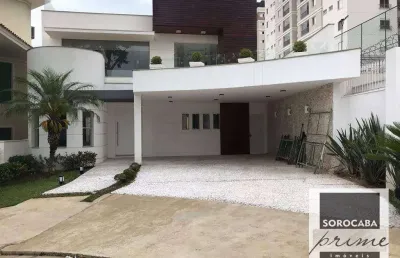 Sobrado com 4 dormitórios, 415 m² - venda por r$ 2.500.000,00 ou aluguel por r$ 13.000,00/mês - jardim residencial tivoli park - sorocaba/sp