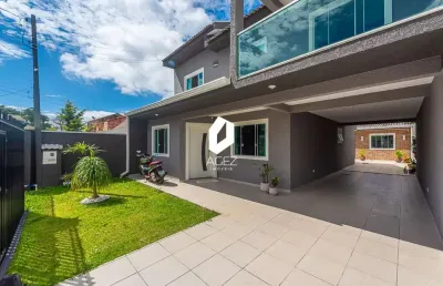 Casa semi mobiliada em são josé dos pinhais, 266 m² de área construída 04 quarto