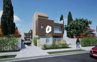 Sobrado em construção a venda no novo mundo, 3 quartos com amplo terraço
