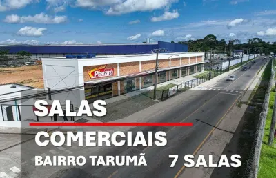 Alugo 7  salas comerciais com 56,35 m² na avenida dona otília no bairro tarumã, manaus.