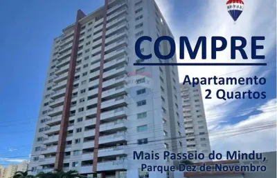 Vendo apartamento com 2 quartos, 3º andar, 67 m², condomínio mais passeio do mindu, parque dez, manaus