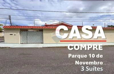 Casa à venda no parque dez, 207m², com 3 suítes, conjunto nova friburgo, manaus.
