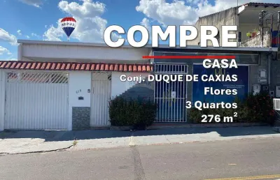 Vendo casa 276m², no conjunto duque de caxias com espaço comercial, flores, manaus