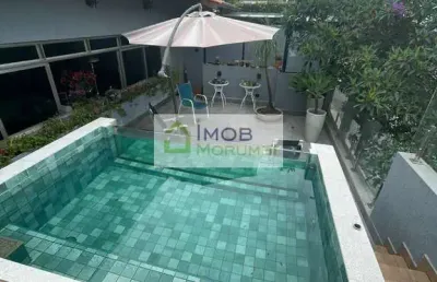 Casa térrea mobiliada com piscina para locação – 3 dormitórios, 2 suítes, 2 vagas – jardim lar são paulo, morumbi