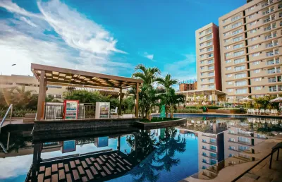 Apartamento mobiliado à venda em caldas novas no condomínio evian thermas