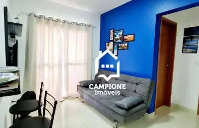 Apartamento com 1 dormitório à venda, 43 m² por r$ 380.000,00 - maracanã - praia grande/sp