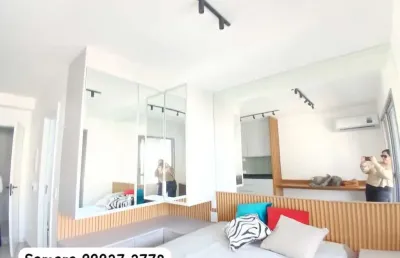 Studio novo mobiliado com varanda no metro butantã fl48