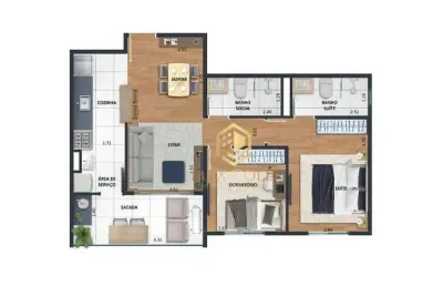 Apartamento com 2 dormitórios à venda, 60 m² por r$ 396.000,00 - centro - taubaté/sp