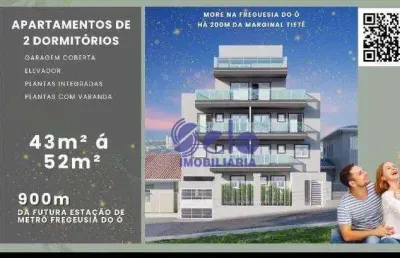 Apartamentos com 2 dormitórios à venda, 44 m² a 53 m² partir de por r$ 286.000 - vila união(zona norte) -  utilize recursos minha casa minha vida