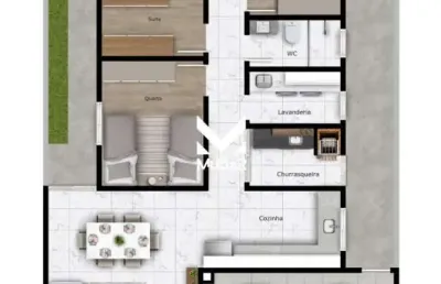 Casa 3 quartos com suíte – bosque mistral – jardim carvalho