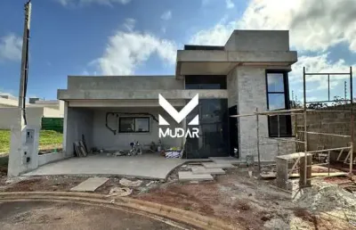 Casa térrea com 3 quartos e suíte no condomínio reserva ecoville i