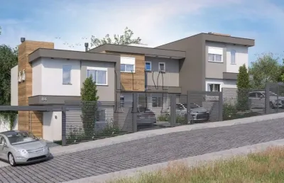 Sobrado geminado 3 quartos no residencial jardim colina - santa catarina