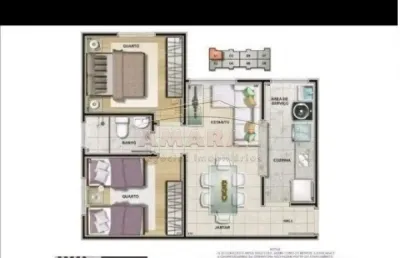 Apartamento com 2 quartos à venda na rua gato cinzento, vila urupês, suzano, 44 m2 por r$ 215.000