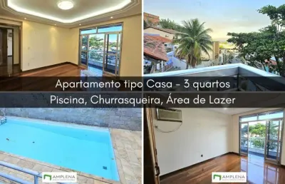 Apartamento tipo casa, 3 quartos, à venda na freguesia (ilha do governador) - rio de janeiro/rj