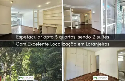 Apartamento 3 quartos com localização privilegiada à venda em laranjeiras - rio de janeiro/rj