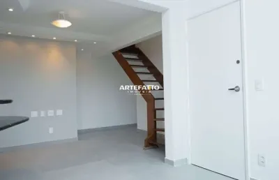 Duplex - semi mobiliado 61 m² com 1 suíte, varanda com churrasqueira