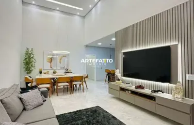 Casa à venda em franca, residencial tellini, porteira fechada e 3 suítes