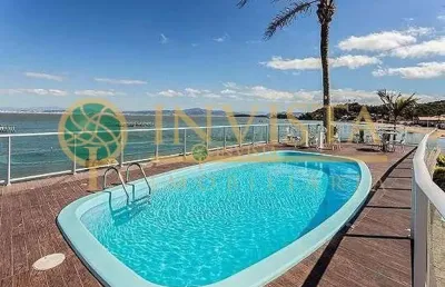 À venda | frente mar, piscina privativa, 300 m², 3 quartos e 8 vagas de garagem - sambaqui, em florianópolis.