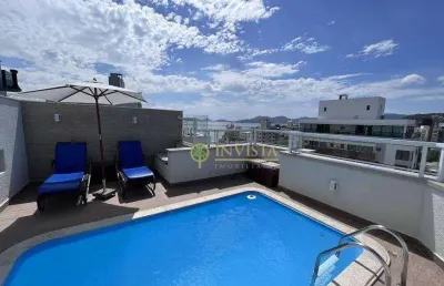Piscina privativa, vista mar, mobiliado, espaço gourmet e 3 vagas no centro - á venda em florianópolis.