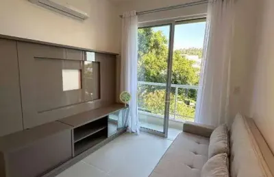 Locação | sacada com vista mar, 49 m²,  1 suíte, mobiliado e 1 vaga - bairro joão paulo, em florianópolis.