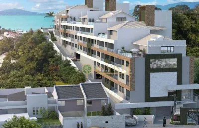 À venda | 92 m², sacada com churrasqueira, vista mar, 3 quartos e 2 vagas - coqueiros, em florianópolis.