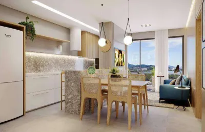 Lançamento! apartamento com 2 quartos, sacada com churrasqueira e 1 vaga de garagem.