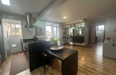 À venda no bairro estreito! sacada com churrasqueira, vista mar, 2 quartos e 1 vaga de garagem.
