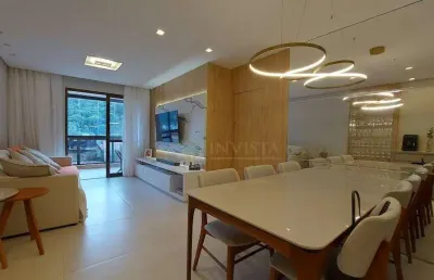 À venda | mobiliado, andar alto, 108m², sacada com churrasqueira, 4 quartos e 2 vagas de garagem - itacorubi, florianópolis.