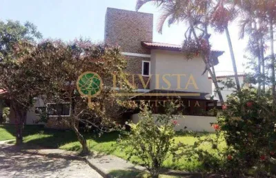 Locação | condomínio fechado, 490 m², acesso direto para praia, 4 quartos e 4 vagas de garagem - rio tavares, em florianópolis.