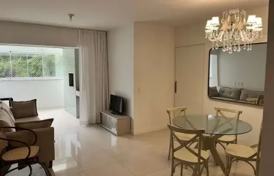Locação | 100 m², mobiliado, sacada com churrasqueira, 3 quartos e 2 vagas - córrego grande, florianópolis.