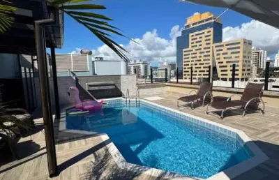 À venda | 320 m², terraço privativo, piscina, área gourmet com churrasqueira e sinuca, 4 quartos e 3 vagas - balneário estreito, florianópolis.