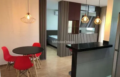Apartamento studio mobiliado com 1 dormitório para alugar, 48 m² por r$ 4.208/mês - edifício red sorocaba - sorocaba/sp