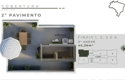 Cobertura com 2 quartos à venda no jardim leblon, belo horizonte  por r$ 405.000