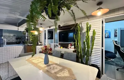 Apartamento à venda na ponta da praia, santos-sp: 2 quartos, 1 suíte, 2 banheiros, 2 vagas de garagem e 139m² de área.