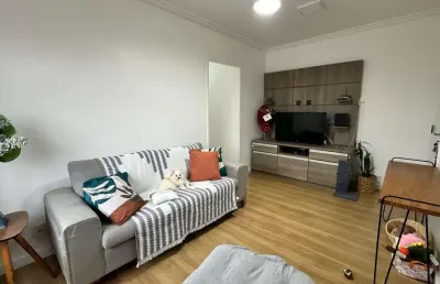 Apartamento à venda em santos-sp, na vila belmiro: 2 quartos, 1 sala, 2 banheiros, 1 vaga e 65m² de área!