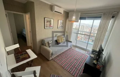 Apartamento à venda na ponta da praia, santos-sp: 1 quarto, 1 sala, 1 banheiro, 1 vaga de garagem, 45m² - vista panorâmica e lazer completo!