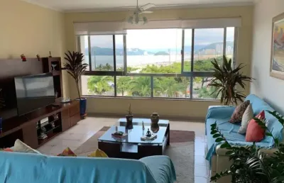 Apartamento 3 dormitórios frente mar - boqueirão - santos