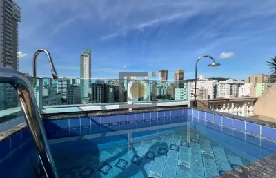 Cobertura de luxo 2 quartos, 1 suíte, 2 salas, 1 vaga e 223m² na aparecida, santos-sp. venha conhecer!