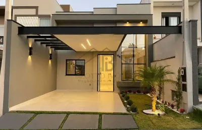 Casa em condomínio de luxo com 3 quartos e 125m² no jardins do império - indaiatuba-sp