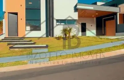 Casa de alto padrão em condomínio park gran reserve, indaiatuba-sp: 3 quartos 2 suítes, 1 sala, 3 banheiros, 3 vagas, 173m².