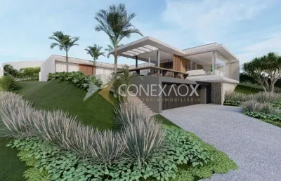 Casa em condomínio fechado com 4 quartos à venda na avenida isaura roque quércia, 5, loteamento residencial pedra alta (sousas), campinas, 470 m2 por r$ 5.490.000