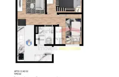 Apartamento com 2 dormitórios à venda na parada inglesa