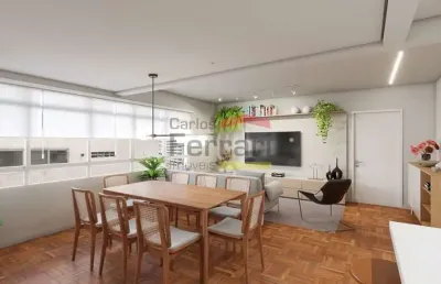 Apartamento a venda, higienópolis, 140 metros, 2 suítes 1 vaga